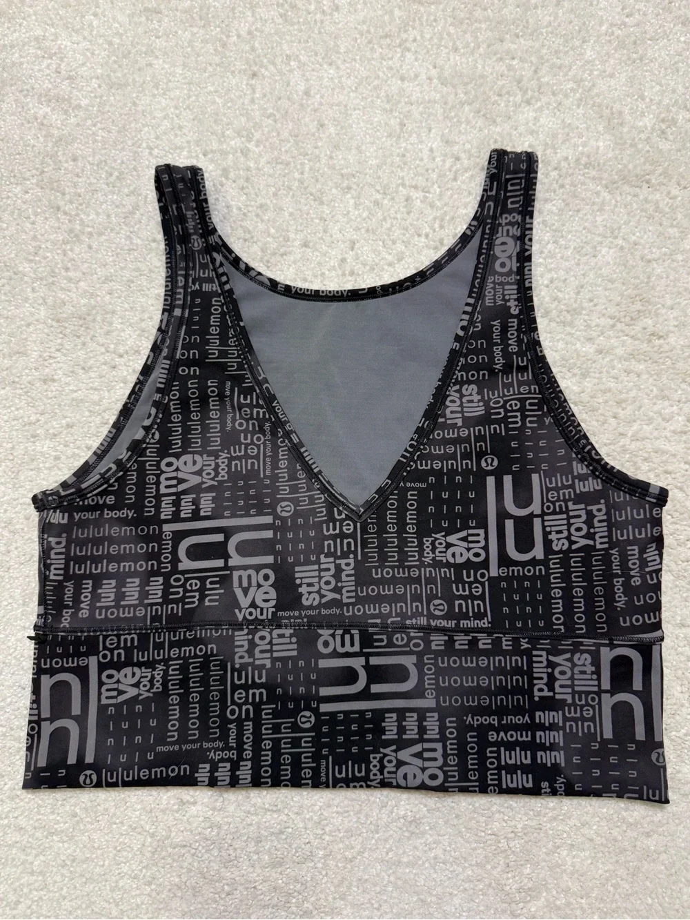 Lululemon Power Pivot Everlux Tank Top *Motif Ombre Black Multi Size Large